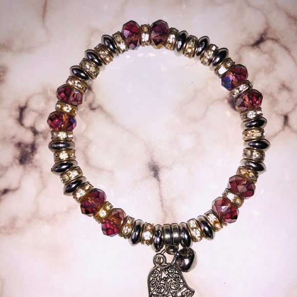 Set of 2 Hamsa Bracelets with Gems - Picture 3 of 8